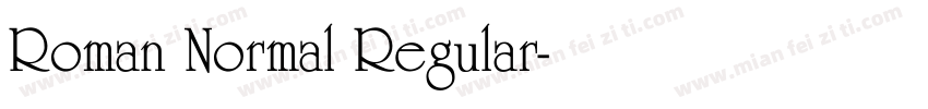 Roman Normal Regular字体转换